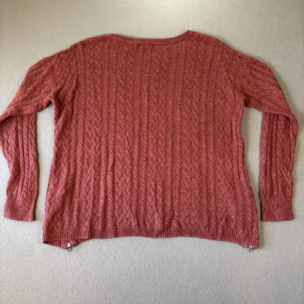 American Eagle Womens Cable Knit Sweater Cozy Cottagecore Preppy Casual Fall XL‎ - Picture 13 of 16